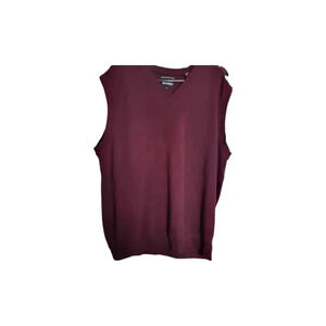 Bolle Mens 100% Fine Pima‎ Cotton Burgundy Golf Vest Size XL